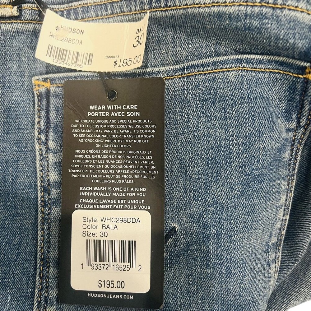 HUDSON Los Angeles Women's Jeans Barbara Straight Sz 30 NWT - Picture 13 of 15